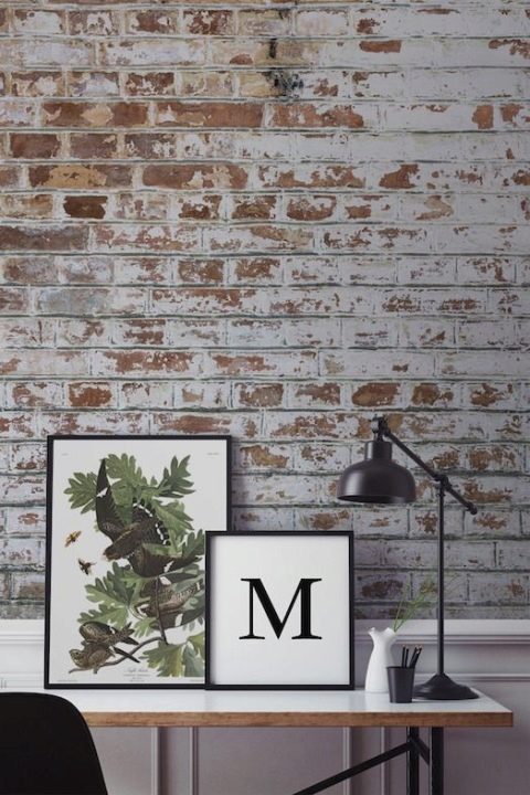 100 Fresh Trendy Wall Decor Ideas With Brick Wallpaper