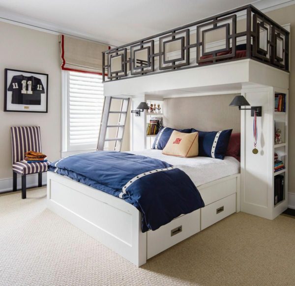 12 year old boy bedroom design ideas (22+ photos) - A Classy Two Level BeD For 12 Years OlD Twin 600x582