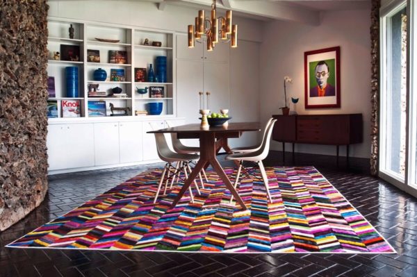 Quel tapis pour la salle à manger?: tailles, formes, couleurs, motifs